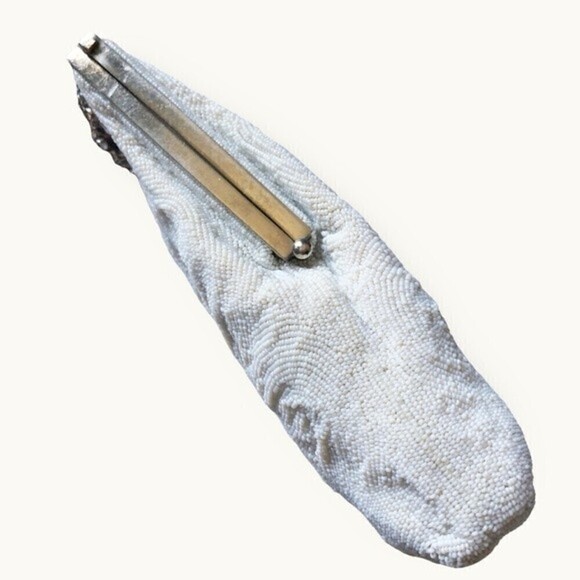 Vintage 50s Walborg Microbeaded Rhinestones Clutch France - Picture 6 of 14